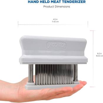 Jaccard 200348, 48 Blade Durable Meat Tenderizer with Stainless Steel Razor Sharp Needle, Cooking Gadget for Tenderizing Chicken, Beef, Pork, Veal, BBQ, White