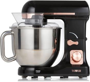 Tower T12033RG 3-in-1 5L Stand Mixer with 6 Speeds and Pulse Setting, 1000W, Rose Gold