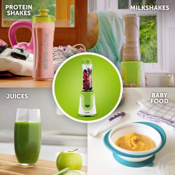 Breville Blend Active Personal Blender & Smoothie Maker with 2 Portable Blending Bottles (600ml), 300W, Green [VBL062]