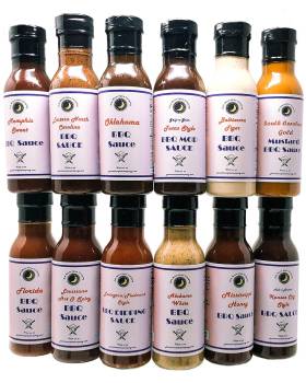 BBQ Sauce | Regional Variety 12 Pack | Alabama White BBQ Sauce | Carolina Gold BBQ Sauce | Kansas City BBQ Sauce | Texas BBQ Sauce | Piedmont Dipping Sauce