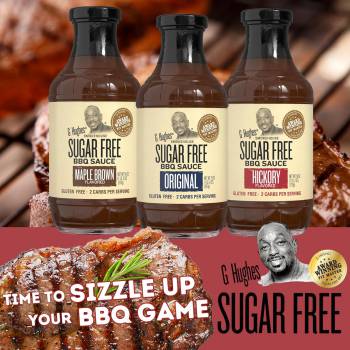 G Hughes Sugar Free, BBQ Sauce Variety Pack - Maple Brown, Original, & Hickory, Gluten Free Barbecue Sauces, Sugar Free BBQ Sauces, Keto-Friendly BBQ