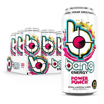 Bang Energy Power Punch, Sugar-Free Energy Drink, 16-Ounce (Pack of 12)