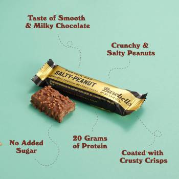 Barebells Protein Bars Salty Peanut - 12 Count, 1.94oz Bars with 20g of High Protein - Chocolate Protein Bar with 1g of Total Sugars - Perfect on The Go