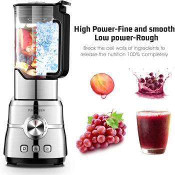 Blenders Smoothie Maker, COOCHEER 2000W High Speed Stand Mixer 35000 U/min Professional Shakes Blender, Grinder and Icebreaker with Stainless Countertop