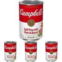 Think of warm thoughts when you grab them. Campbell’s Condensed Split Pea with Ham & Bacon Soup from the pantry. This family favorite helps make dinnertime fun