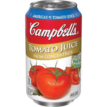 Campbell's Tomato Juice is America's favorite tomato juice! It contains 100% tomato juice and provides a good source of vitamin C and A as beta-carotene.