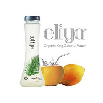 Eliya Organic Young King Coconut Water, 10.1 fl. oz Glass Bottles (Pack of 12)