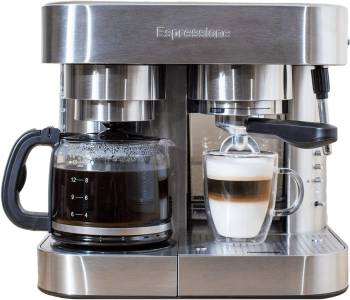 Espressione Combination Stainless Steel Espresso + Coffee Maker, 10 cups