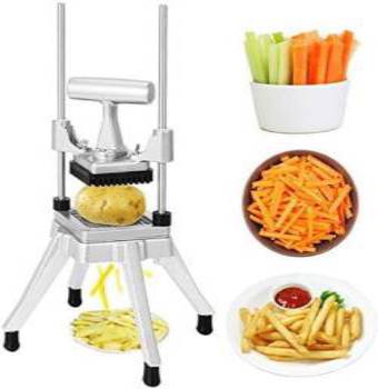 Happybuy Commercial Vegetable Fruit Chopper 1/4" Blade Heavy Duty Professional Food Dicer Kattex French Fry Cutter Onion Slicer Stainless Steel