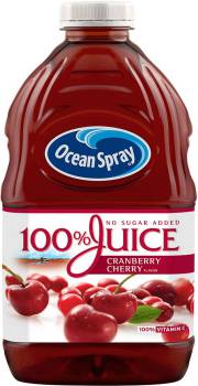 Ocean Spray 100% Juice Cranberry Cherry, 60 Ounce Bottles (Pack of 8)