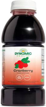 Dynamic Health Pure Cranberry Unsweetened 100% Juice Concentrate, Natural Antioxidant Supplement, No Additives, No Added Sugar, No Preservatives