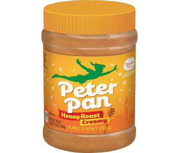 Peter Pan Creamy Honey Roast Peanut Butter Spread, 16.3 OZ (Pack of 12)