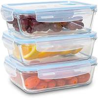 BLACK + DECKER Food Storage Containers for Kitchen Organization and Storage, Ideal Storage Containers with Lids Vented, Kitchen Cabinet Organizer Rectangle