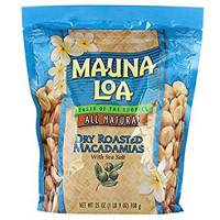 Mauna Loa Dry Roasted Macadamia Nuts with Sea Salt All Natural (25 oz Bag)