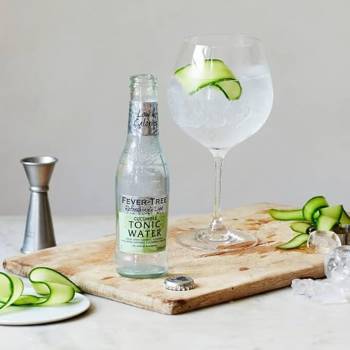 Fever Tree Sparkling Cucumber Tonic - Premium Quality Mixer and Soda - Refreshing Beverage for Cocktails & Mocktails 200ml Bottle - Pack of 15