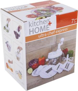 Ultra Chef Express Food Chopper - 7 in 1 Chopper, Mixer, Blender, Whipper, Slicer, Shredder, Julienne and Juicer