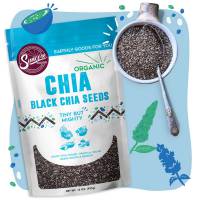 Suncore Foods Organic Black Chia Seeds, Gluten-Free, Non-GMO, 15oz (1 Pack)