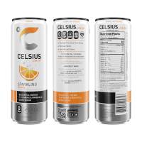 CELSIUS Sparkling Orange, Functional Essential Energy Drink 12 Fl Oz (Pack of 12)