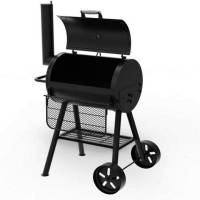 Dyna-Glo Signature Series DGSS443CB-D Heavy-Duty Compact Barrel Charcoal Grill, Black powder coat