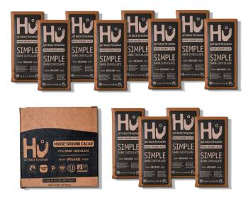 Hu Chocolate Bars | 12 Pack Simple Chocolate | Natural Organic Vegan, Gluten Free, Paleo, Non GMO, Fair Trade Dark Chocolate