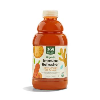 Whole Foods Market, Juice Carrot Orange Tumeric Organic, 32 Fl Oz (Pack of 6)