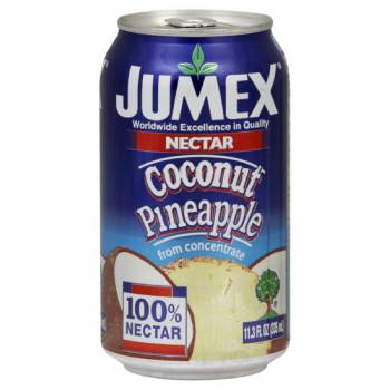 Jumex pineapple coconut juice is produced from premium fruits, sterilized, with no preservatives added to bring the best quality and freshness