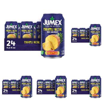 Jumex Pineapple Juice Nectar - Made with Fresh Fruit Puree from Concentrate for Tropical Fruit Smoothie Mix, Cocktail Mixers & Kids Drinks & Beverages - 11.3oz, 24 Pack Pineapple Juice Cans