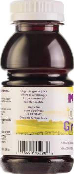 Kedem Organic Grape Juice 8oz (24 Pack) Made with Concord Grapes. No Sugar, Coloring, Flavoring or Preservatives Added