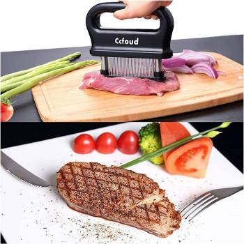 Meat Tenderizer, 48 Stainless Steel Ultra Sharp Needle Blade Tenderizer for Tenderizing Steak, Beef with Cleaning Brush