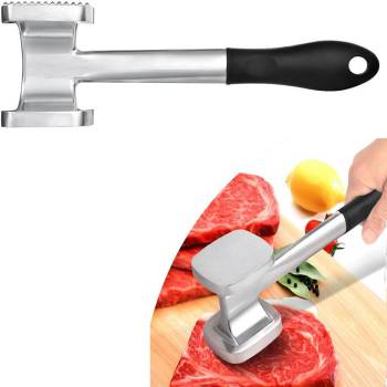 FBasics Meat Tenderizer Mallet Kitchen Meat Pounder mallet for Pounding and Tenderizing Meats, Heavy Duty Large Size