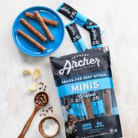 Country Archer Mini Beef Jerky Sticks - Grass Fed Beef Sticks Individually Wrapped, Mini Beef Sticks Bulk, Beef Jerky Snack Packs, Gluten Free, Paleo, Keto