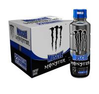 Muscle Monster Vanilla Energy Shake, Protein + Energy Drink, 15 Fl Oz (Pack of 12)