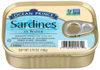 Ocean Prince Sardines in Water, 3.75 Ounce Cans (Pack of 12)