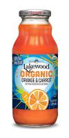 Lakewood Organic Orange Carrot Juice, 12.5-Ounce Bottles (Pack of 12)