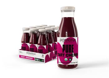 Pomona Organic Pure Tart Cherry Juice, Cold Pressed, Non-GMO, No Sugar Added, Not from Concentrate, Gluten Free, Kosher Certified, Preservative Free