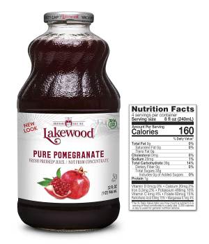 Lakewood PURE Pomegranate Juice, 32 Fl Oz (Pack of 6)