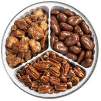 Heaton Pecans Milk Chocolate Covered, Roasted & Praline Glazed Pecan Halves, Candied Pecans Gift Tin, Gourmet Snack, Holiday Nuts Gift