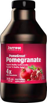 Jarrow Formulas Pomegranate Juice Concentrate, Promotes Nutrition and Healthy Aging, 24 Fluid Ounce Glass Bottle