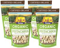 Setton Farms Premium Organic Pistachios, Dry Roasted With Sea Salt, 7 Oz Resealable Bag (Pack of 4)