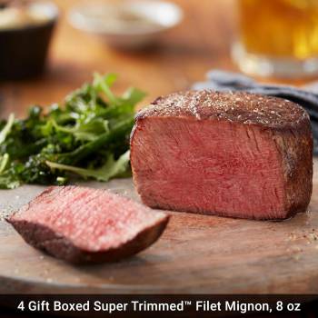 Premium Steak Lovers Gift Box Set - Hand-Trimmed Filet Mignon, Ribeyes, and Kansas City Strips in an Elegant Black Box with Cooking