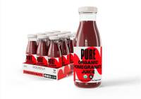 Pure Pomegranate Juice, 8.4 Ounce Bottle (Pack of 12), Cold Pressed Organic Juice, Non-GMO, No Sugar Added, Not from Concentrate