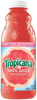 Tropicana, Ruby Red Grapefruit Juice, 32 fl oz. bottles (12 Pack)