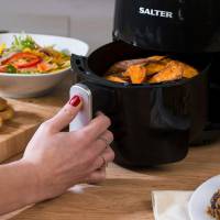 Salter EK2817 2L Compact Air Fryer - Hot Air Circulation, Removable Non-Stick Cooking Rack, Adjustable Temperature Up To 200°C, 30 Minute Timer, 1000W