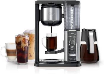 Ninja Specialty Coffee Maker, Hot & Iced Coffee, 6 Brew Styles, 8 Sizes, Small Cup to Travel Mug, 10-Cup Carafe, Fold-Away Frother, Permanent Filter