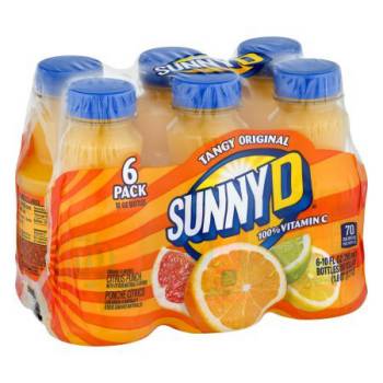 Sunny D Fruit Juice, Orange, 10 Fl Oz, 6 Count (1)