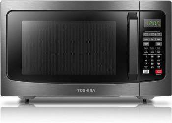 TOSHIBA EM131A5C-BS Countertop Microwave Ovens 1.2 Cu Ft, 12.4" Removable Turntable Smart Humidity Sensor 12 Auto Menus Mute Function ECO Mode Easy