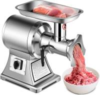 Tangkula Commercial Meat Grinder, 1.5 HP, 1100W, 551LB/h Stainless Steel Electric Sausage Stuffer, 225RPM Heavy Duty Industrial Meat Mincer w/2 Blades