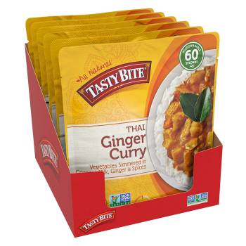 Tasty Bite Thai Ginger Curry, 10 Ounce, Pack of 6, Ready to Eat, Microwavable, Simmered in Coconut Milk With Ginger & Spices