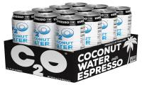 C2O The Original Coconut Water with Nutrients & Electrolytes, Rejuvenating Plant-Based Hydration, Espresso