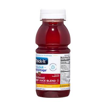 Thick-It Clear Advantage Moderately Thick Cranberry Juice, Honey Consistency, Ready-to-Drink, Digestible Swallowing Aid, Hydration on the Go, Convenient